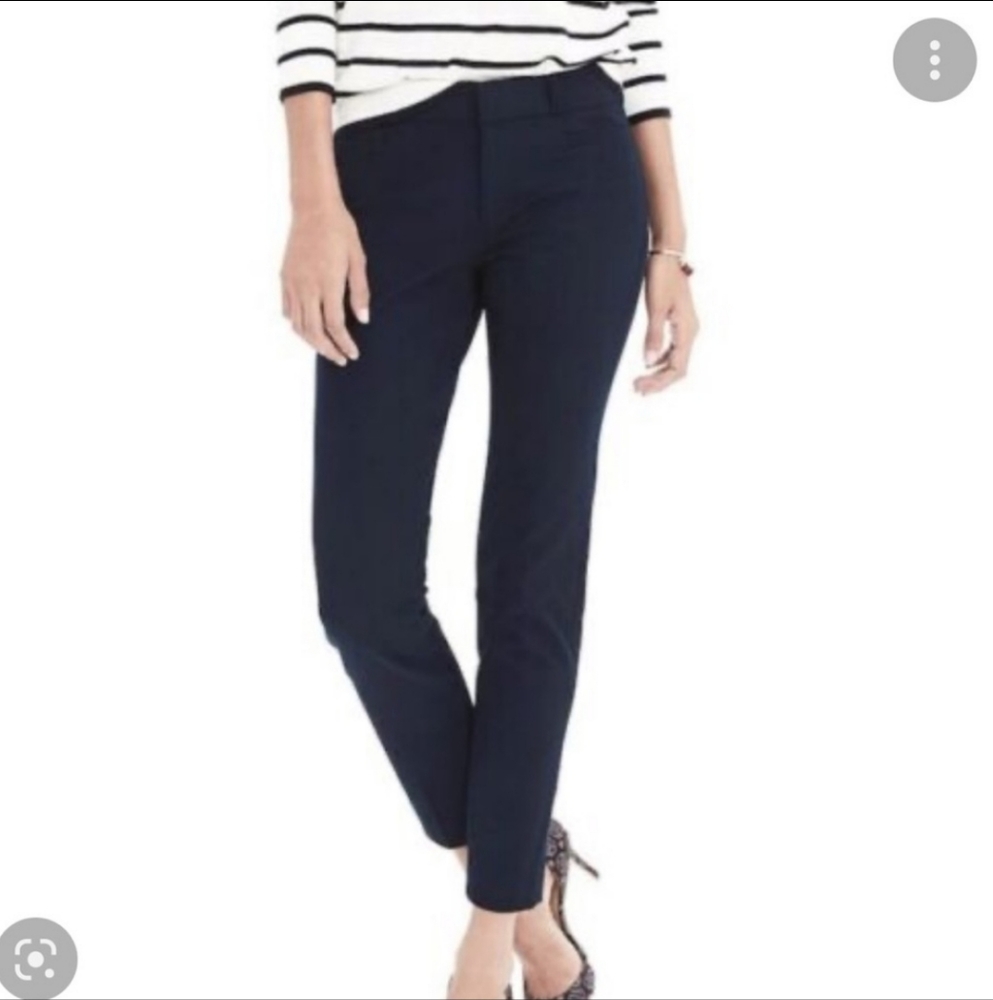 Banana Republic Sloan Blue Skinny Slim Ankle Pants Size 10 Preppy Academia